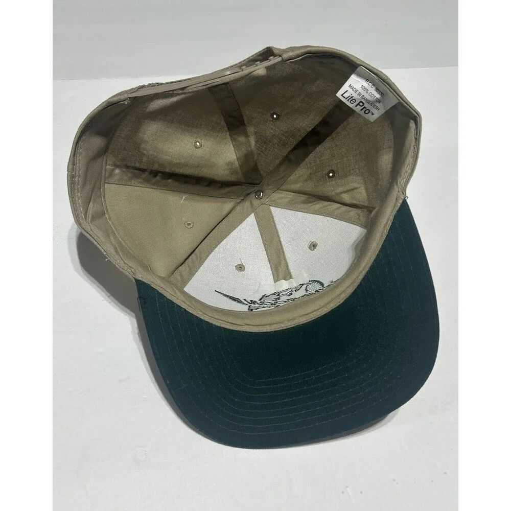 Enercon Khaki & Green Snapback Hat 100% Cotton Lite Pro